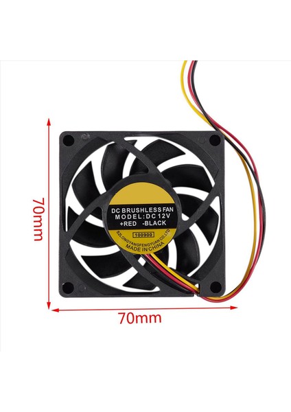 4 Adet 70X70MM 12V 3 Pimli Pc Bilgisayar Kasası Cpu Dc Fırçasız Soğutucu Soğutma Fanı Siyah (Yurt Dışından) fiyatları