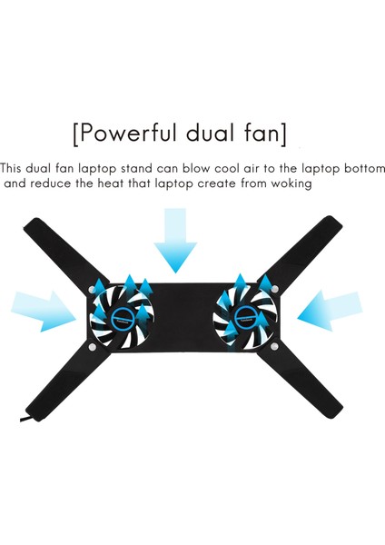 Dizüstü Bilgisayar Soğutma Pedi Dizüstü Bilgisayar Soğutma Için Çift Fan USB Katlanır Dizüstü Bilgisayar Soğutucu Ped Öğrenciler ve Iş Adamı Için Defter Fan (Yurt Dışından) fiyatları
