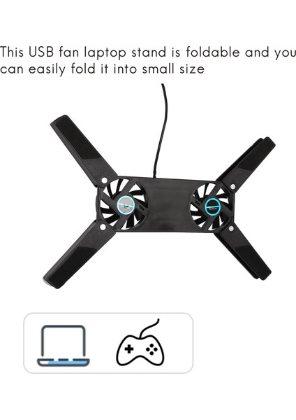 Dizüstü Bilgisayar Soğutma Pedi Dizüstü Bilgisayar Soğutma Için Çift Fan USB Katlanır Dizüstü Bilgisayar Soğutucu Ped Öğrenciler ve Iş Adamı Için Defter Fan (Yurt Dışından) indirimleri