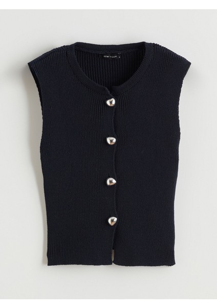 Yeni Sezon Bisiklet Yaka Kadın Triko Yelek indirimleri