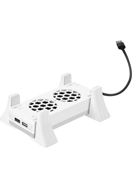 Xbox Serisi S Serisi Konsolu 3 Dişli Ayar Tutucu Için Çift Soğutma Fanları ile Dikey Stand Renk Işığı (Yurt Dışından)