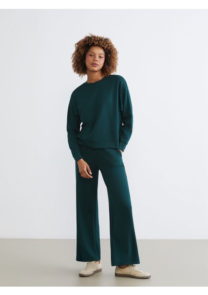 Yeni Sezon Bisiklet Yaka Oversize Kadın Sweatshirt fiyatları