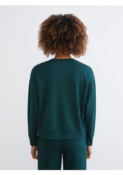 Yeni Sezon Bisiklet Yaka Oversize Kadın Sweatshirt fırsatları