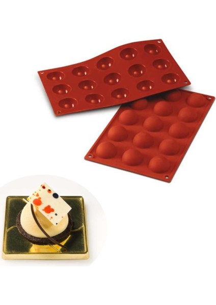 Yarım Küre Silikon Kalıp Çok Renkli ECMELNM360