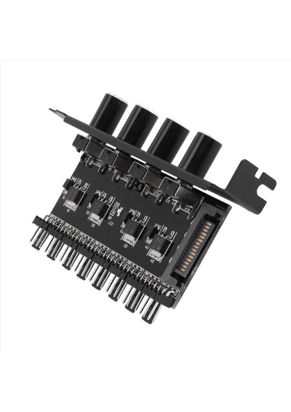 5x Pc 8 Kanal Fan Hub 4 Knob Soğutma Fan Hız Kontrolörü Cpu Kılıfı HDD VGA Pwm Fan Pcı Braket Gücü 12V (Yurt Dışından) fiyatları