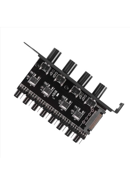 5x Pc 8 Kanal Fan Hub 4 Knob Soğutma Fan Hız Kontrolörü Cpu Kılıfı HDD VGA Pwm Fan Pcı Braket Gücü 12V (Yurt Dışından) fırsatları