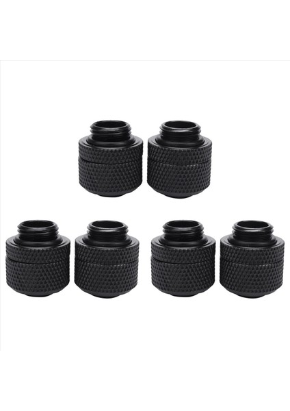 6 Adet Su Soğutma Bağlantı Parçaları G1/4 Harici Iplik Pagoda 9 5X12 7mm Yumuşak Tüp Bilgisayar Soğutma Sistemi Konnektörü Siyah (Yurt Dışından)