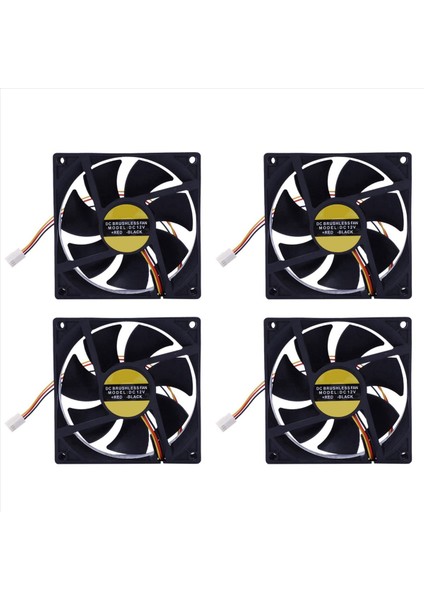 4x 3 Pin 90MM 25MM Soğutucu Fan Ispinin Soğutma Radyatörü Bilgisayar Pc Cpu 12V (Yurt Dışından)