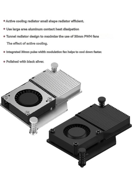 Raspberry Pi 5 Argon 30MM Aktif Soğutucu Pwm Fan Pasif Soğutma Alüminyum Finler Radyatörü Etkili Isı Dağılımı A (Yurt Dışından) modelleri