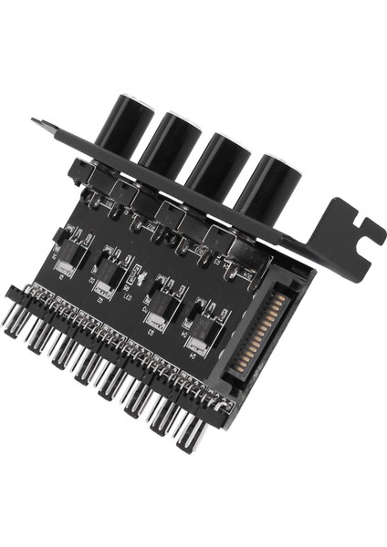 4x Pc 8 Kanal Fan Hub 4 Knob Soğutma Fan Hız Kontrolörü Cpu Kılıfı HDD VGA Pwm Fan Pcı Braket Gücü 12V Fan (Yurt Dışından) fiyatları