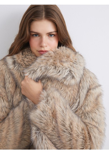 Yeni Sezon Ceket Yaka Kadın Kürk Mont modelleri