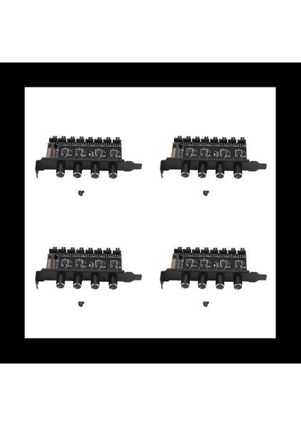 6x Pc 8 Kanal Fan Hub 4 Knob Soğutma Fan Hız Denetleyicisi Cpu Kasası Için HDD VGA Pwm Fan Pcı Braket Gücü 12V (Yurt Dışından)