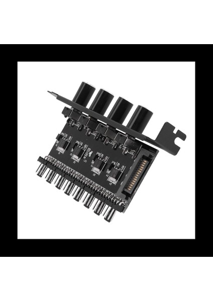 6x Pc 8 Kanal Fan Hub 4 Knob Soğutma Fan Hız Denetleyicisi Cpu Kasası Için HDD VGA Pwm Fan Pcı Braket Gücü 12V (Yurt Dışından) fiyatları