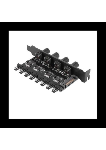 6x Pc 8 Kanal Fan Hub 4 Knob Soğutma Fan Hız Denetleyicisi Cpu Kasası Için HDD VGA Pwm Fan Pcı Braket Gücü 12V (Yurt Dışından) modelleri