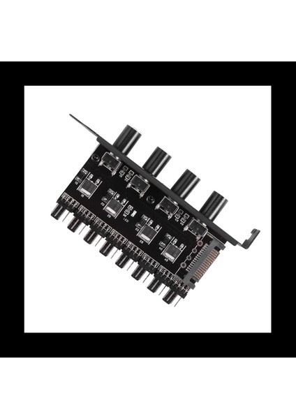 6x Pc 8 Kanal Fan Hub 4 Knob Soğutma Fan Hız Denetleyicisi Cpu Kasası Için HDD VGA Pwm Fan Pcı Braket Gücü 12V (Yurt Dışından) fırsatları