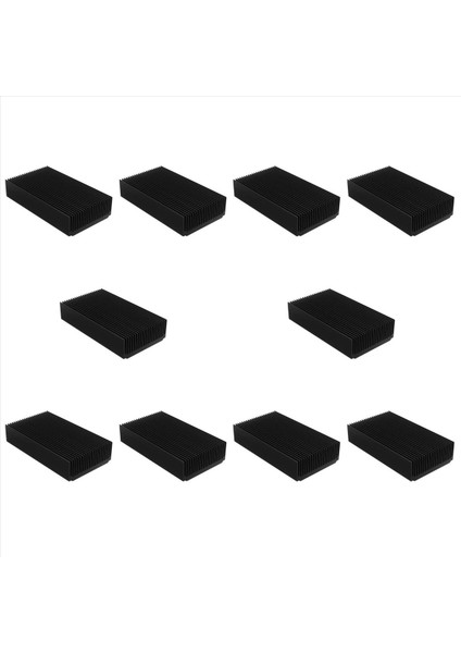 10X Alüminyum Büyük Serinsin 4 72 x 2 72 x 1 06 Inç /120 x 69 x 27 mm Isı Lavabosu Soğutma Siyah Oksit Radyatör 22 Fin (Yurt Dışından)