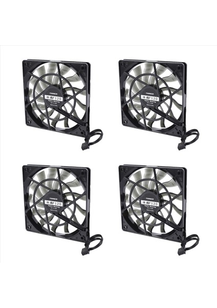 4x Ince 12MM Kalınlık 120X120X12MM 12V Masaüstü Bilgisayar Ana Bilgisayar Sesli Fan Hızlı 12CM Şasi Soğutma Fanı (Yurt Dışından)