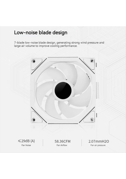 Teucer Jm-1 Pc Kasa Soğutma Fanı Argb Ayna Döngüsü Işık Etkisi 800-2000RPM Pwm Su Soğutma 120MM Soğutucu Fan Beyaz Ters (Yurt Dışından)