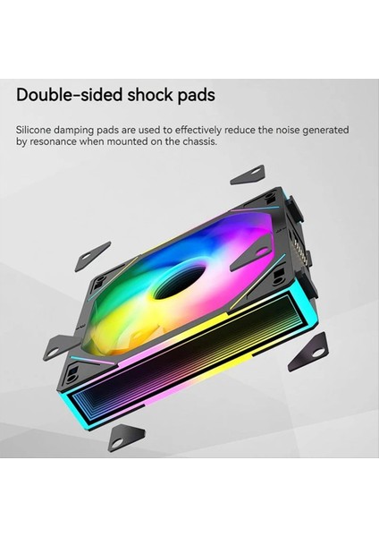 Teucer Jm-1 Pc Kasa Soğutma Fanı Argb Ayna Döngüsü Işık Etkisi 800-2000RPM Pwm Su Soğutma 120MM Soğutucu Fan Beyaz Ters (Yurt Dışından) indirimleri