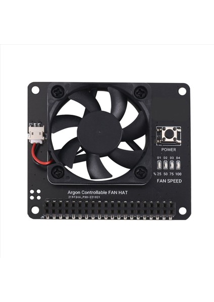 Raspberry Pi 4b Için Argon Fan Şapkası 3b+ 3b Pwm Yazılım Kontrol Fan Işlevi Güç Düğmesi Pi 4 Için Argon Neo Kılıfı (Yurt Dışından)