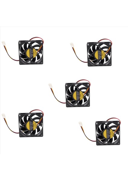 5pcs 70X70MM 12V 3 Pimli Pc Bilgisayar Kılıfı Cpu Dc Fırçasız Soğutucu Soğutma Fanı Siyah (Yurt Dışından)