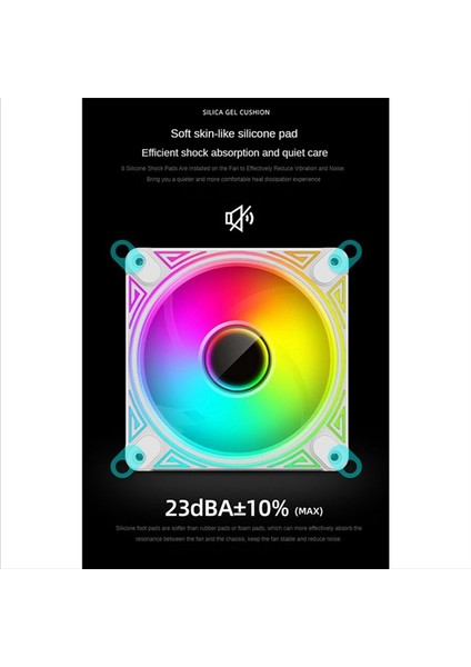 Argb Dragon Mirror Bilgisayar Şasi Soğutma Fanı 12CM Büyülü Renk Sessiz Pwm Sıcaklık Kontrol Hız Düzenleme Fan B (Yurt Dışından)