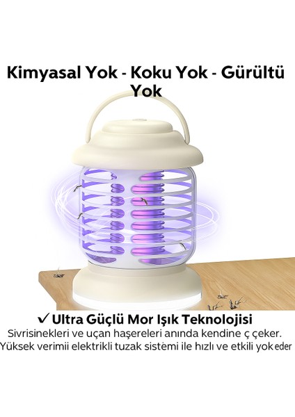 Taşınabilir LED Lamba Sivrisinek Kovucu,uv IŞIK,1200MAH,400 LÜMEN,10000K Renk Sıcaklığı,3 Mod modelleri