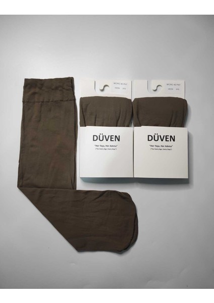 Mat Dokulu 40 Den Orta Kalın Mus Vizon Dizaltı Pantolon 2'li Çorap fiyatları