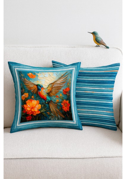 Tekli Kırlent Kılıfı , Dekoratif Kırlent , Şık Tasarımlı Kırlent, Showroom Kırlent Anka Kuşu