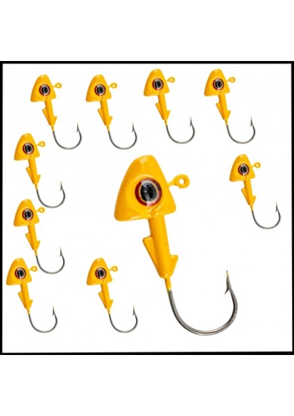 Uyguna-Yakala Sarı - 10 Gr zoka - Kurşunlu Olta Iğnesi - 10 ADET-ALA.263