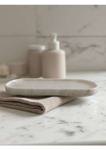 Mermer Banyo Düzenleyici Tepsi