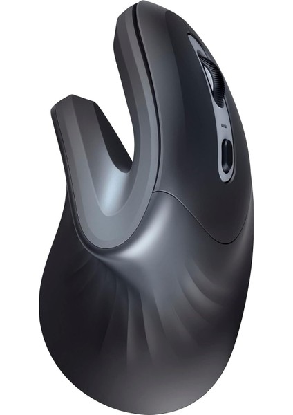 23507 Verro Ergonomik Kablosuz Fare, 60° Dikey Açı (800-1600 Dpi, 6 Tuş) Bilgisayar ve Dizüstü Için, Siyah