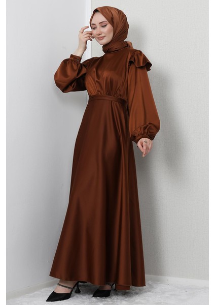 Omuz Detay Elbise Tarçın fiyatları