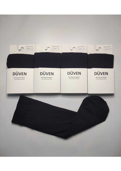 4 Çift Mat Dokulu 40 Den Orta Kalın Mus Lacivert Dizaltı Pantolon Çorap modelleri