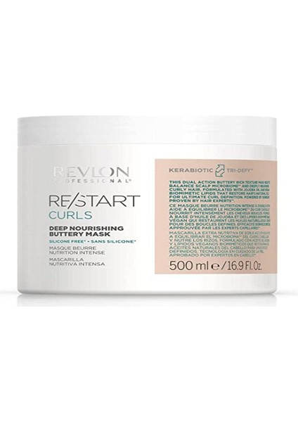 Revlon Professional Restart Curls Deep Nourishing Buttery Maske 500ML Sulfate & Silicone Free