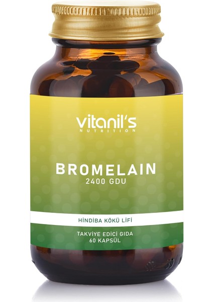 Bromelain 60 Bitkisel Kapsul