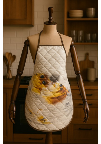 Kapitoneli Mutfak Önlüğü Dijital Baskılı Önlük fırsatları