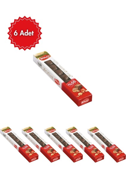 Sütlü Fındıklı Çikolata 65 gr 6'lı Avantaj Paketi