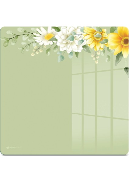 Cam Kesme Tahtası ve Sunumluk Kare Vintage Daisy 30X30 cm fiyatları