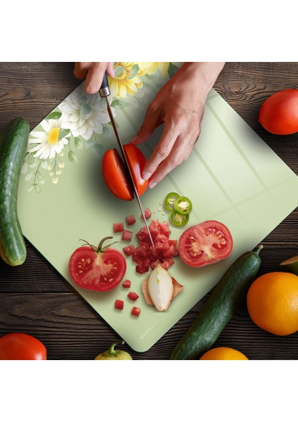 Cam Kesme Tahtası ve Sunumluk Kare Vintage Daisy 30X30 cm fırsatları