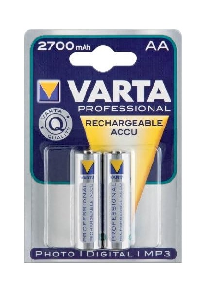 Varta Foto Şarjlı Kalem Pil 2'li 2700MAH, 5706-2 modelleri