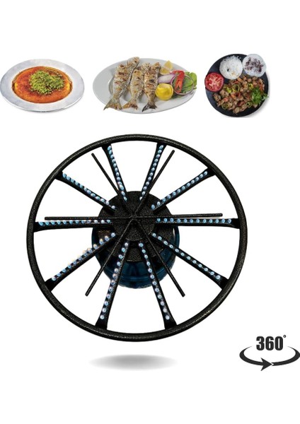 38 Cm Döner Başlıklı Portatif Künefe - Kadayıf - Balık - Börek Pişirme Ocağı fırsatları