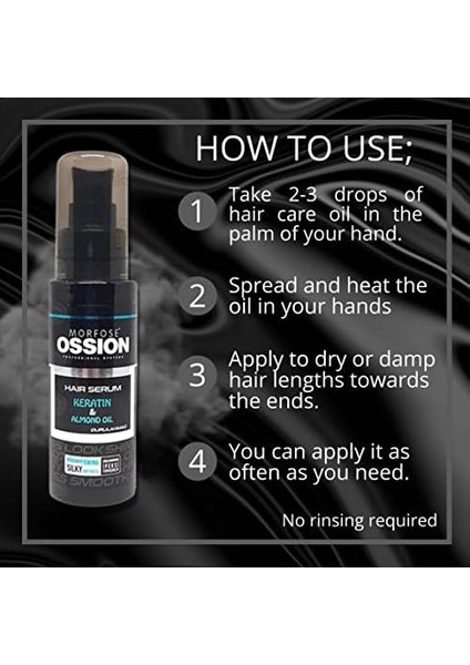 Ossion Serum 75ML Keratin 1 Paket (1 x 1 Adet)