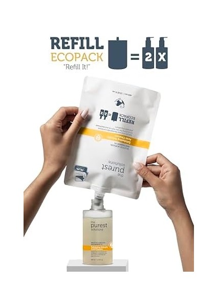 The Purest Solutions Sivilce ve Siyah Nokta Karşıtı Yağlı Karma Ciltler Temizleme Jeli Ekolojik Yedek Paket 400 ml