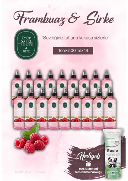 500 ml Frambuaz Sirke Tonik 18'li ve Rosıe