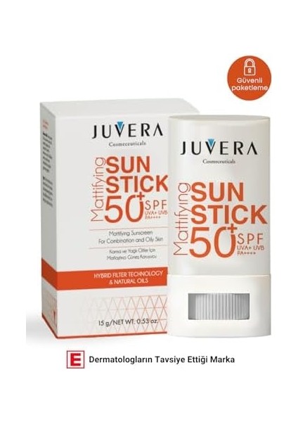 Juvera Matifying Sun Protection Stick Mixed-Oily Skin 15 gr