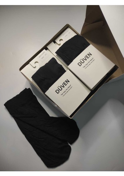 12'li Kadın Siyah Orta Kalın Mevsimlik Muz 40 Den Soket Kısa Çorap ( 12 Piece Bobby Socks ) modelleri