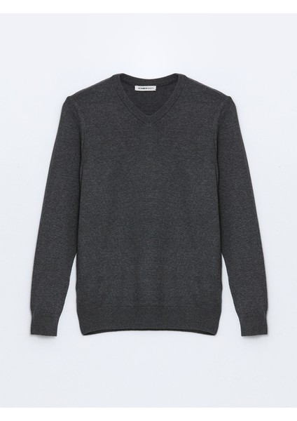 Yeni Sezon V Yaka Uzun Kollu Erkek Triko Kazak indirimleri