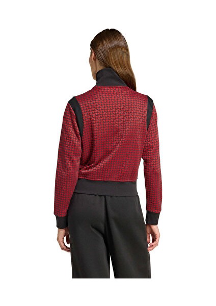 Houndstooth Tt Kadın Günlük Ceket JY3461 Kırmızı fiyatları