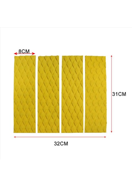 8pcs/lot Sörf Ön Çekiş Ped-Sup Sörf Tahtası Güverte Kavrama Mat Yapıştırıcı (Sarı) (Yurt Dışından) fırsatları